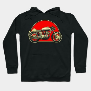 1971 MV Agusta 750S Retro Red Circle Motorcycle Hoodie